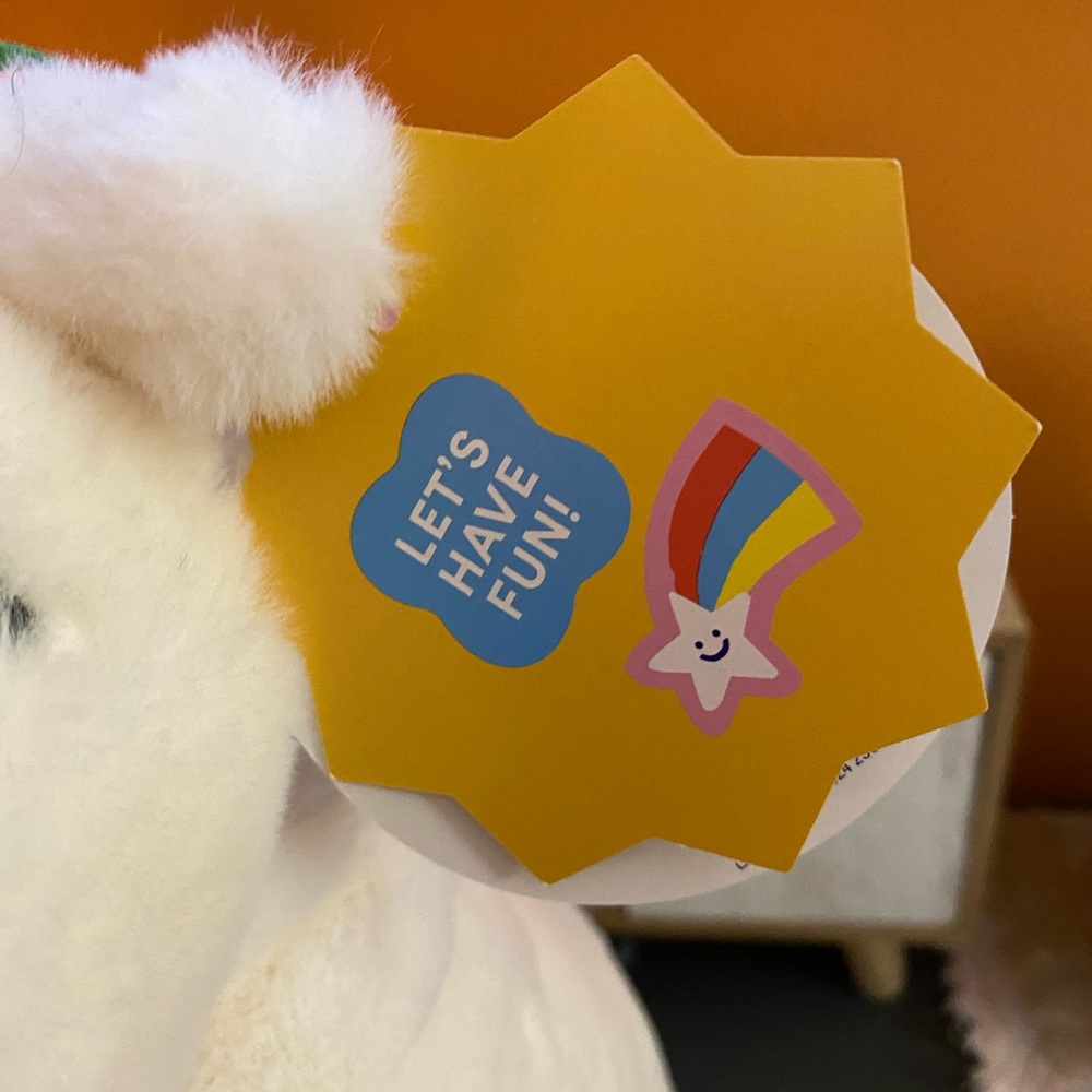 New with tag! White Unicorn Rainbow Mane Soft Plush Stuffed Animal - Picture 10 of 11